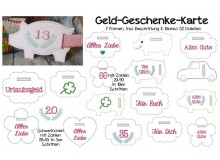 ITH Stickserie - 73 Glückwunschkarten mit Geldschlitz